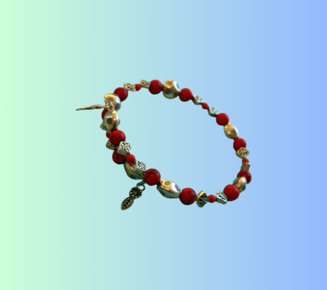 A Bracelet celtique Thaïs rouge