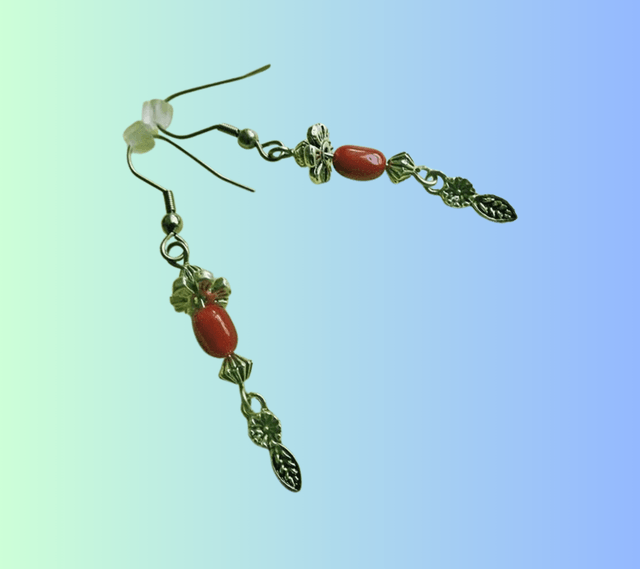 A Boucles d'Oreille Rêverie Rouge