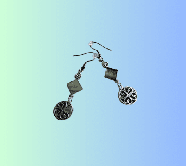 A Boucles d&#039;Oreille Cœurs celtiques Vert