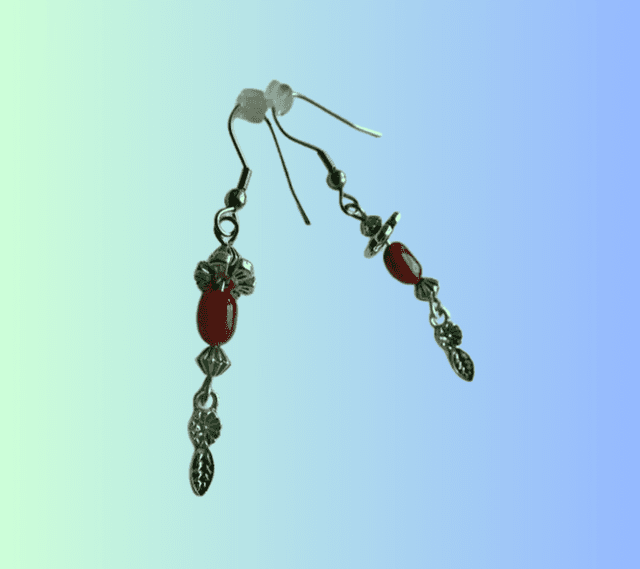 A Boucles d&#039;Oreille Rêverie Rouge